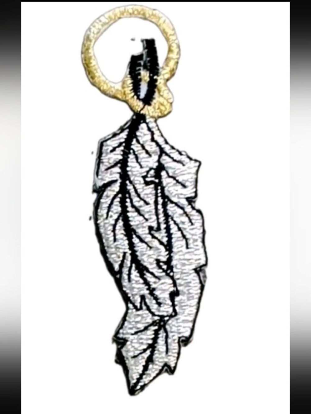 1 Native American Feather Logo Embroidered Patch Emblem Appliqué 3"x1". Iron-On